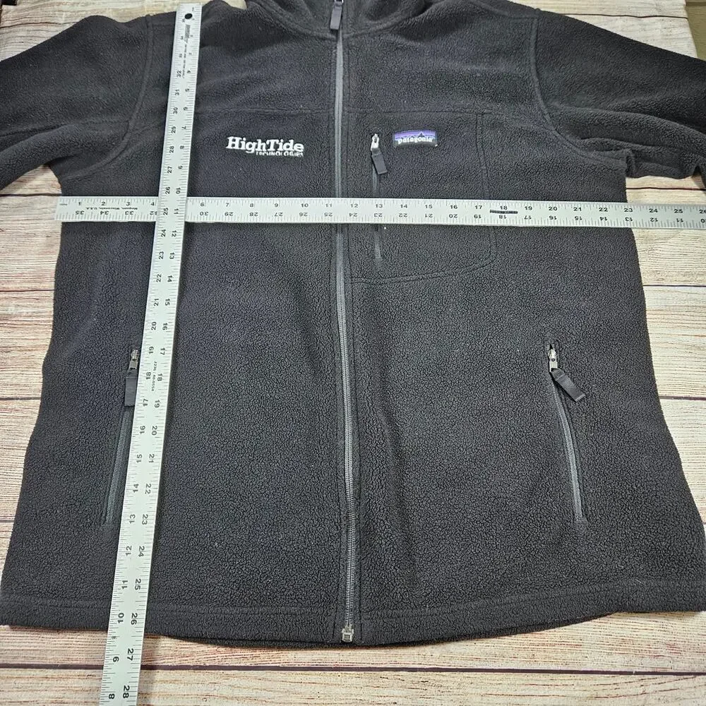 Patagonia Synchilla Men's Black L Full Zip Fleece Sweatshirt Jacket *Embroidered
